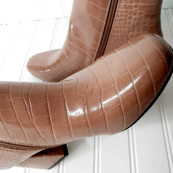 NEW Steve Madden Darma Tan Block Heel Boot C255 - Picture 8 of 13